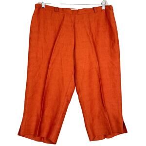 Oltre Made in Italy Vintage Linen Rayon Capri Pants 16 Pin Up Rockabilly Classic